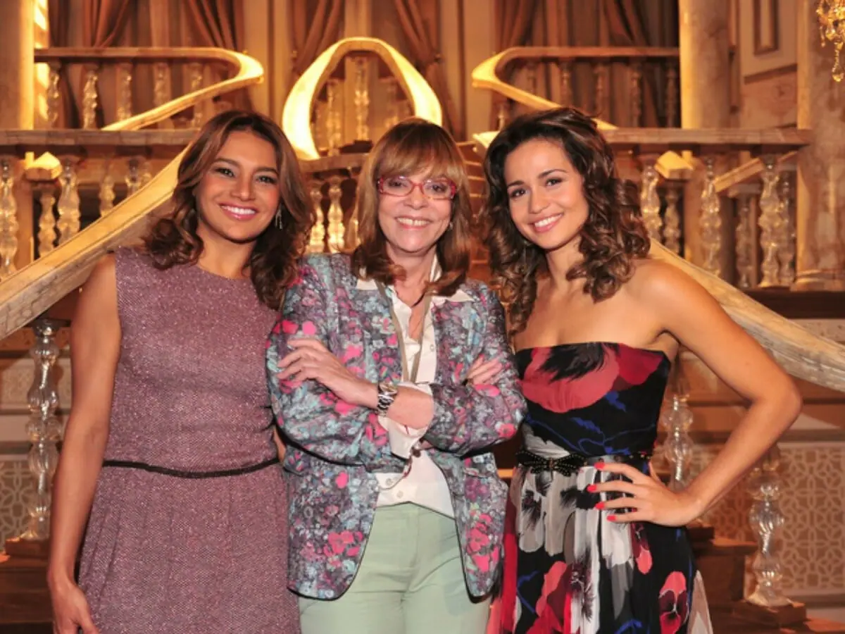 Gloria Perez, Nanda Costa e Dira Paes (Globo/João Miguel Júnior)