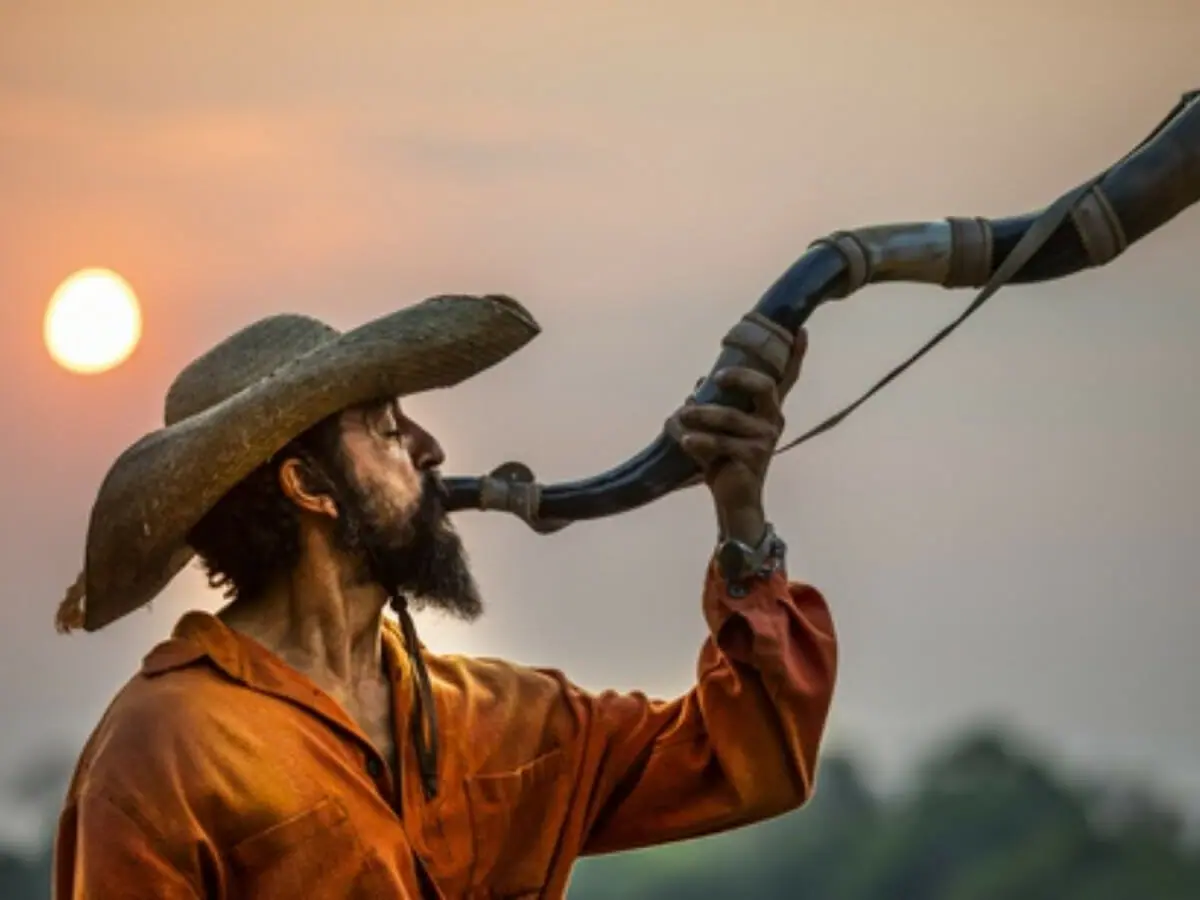 Joventino (Irandhir Santos) em Pantanal (Globo/João Miguel Júnior)