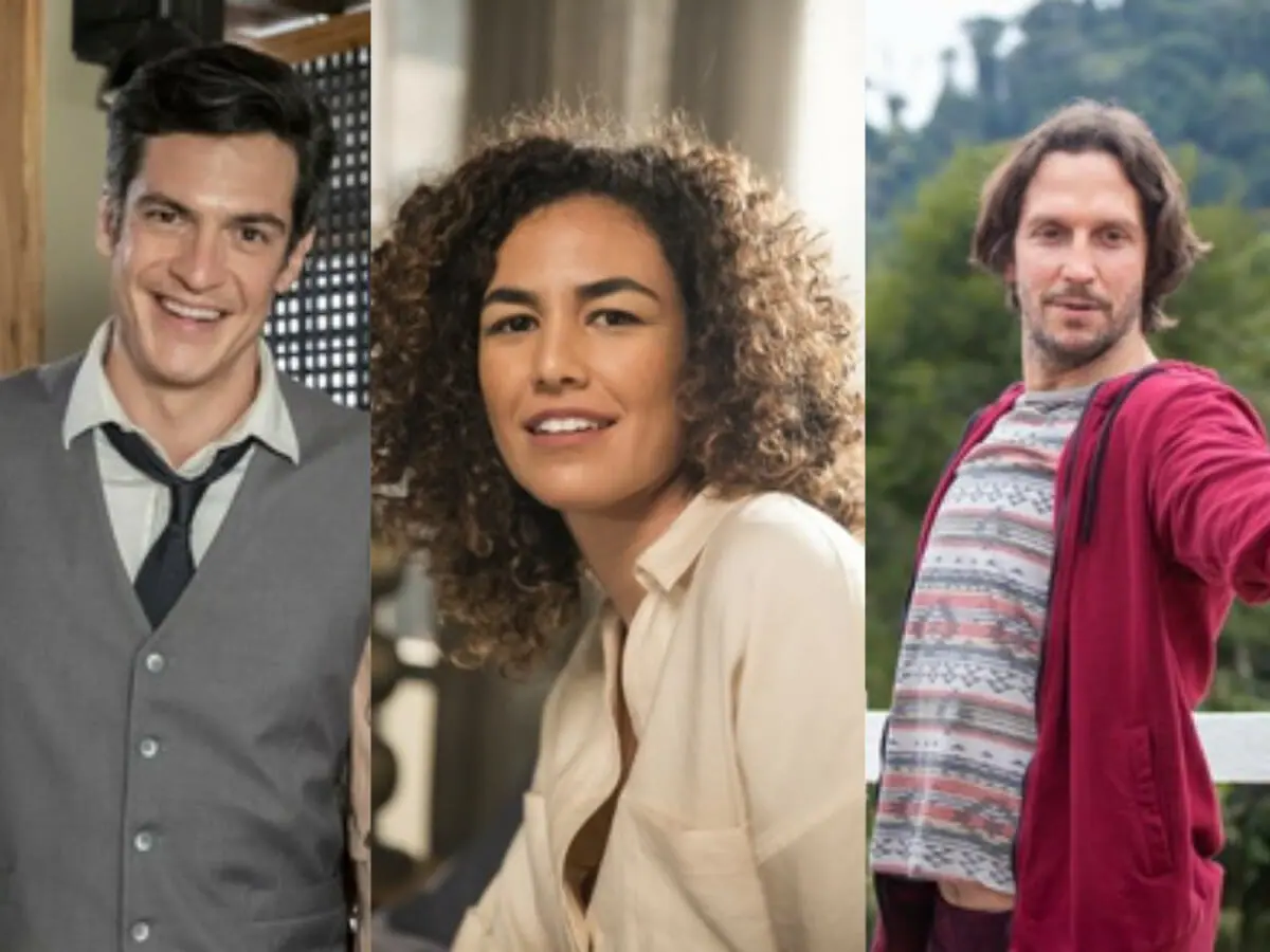Guilherme (Mateus Solano), Rose (Bárbara Colen) e Neném (Vladimir Brichta) em Quanto Mais Vida, Melhor! (Reprodução/Globo)