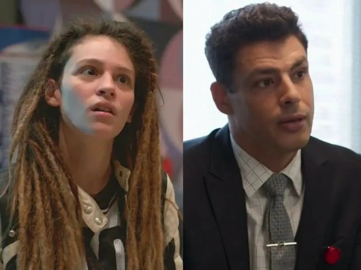 Joy (Lara Tremouroux) e Christian (Cauã Reymond) em Um Lugar ao Sol (Reprodução/Globo)