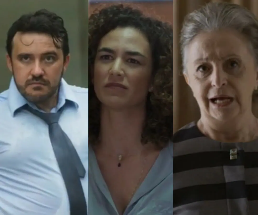 Odaílson (Thardelly Lima), Rose (Bárbara Colen) e Celina (Ana Lúcia Torre em Quanto Mais Vida, Melhor! (Reprodução/Globo)