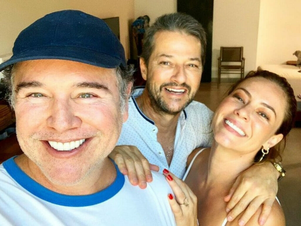 Paolla Oliveira e Marcelo Serrado nos bastidores de Cara e Coragem (Reprodução/Instagram)