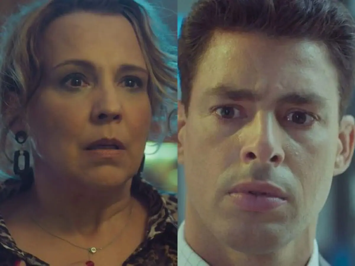 Elenice (Ana Beatriz Nogueira) e Christian (Cauã Reymond) de Um Lugar ao Sol