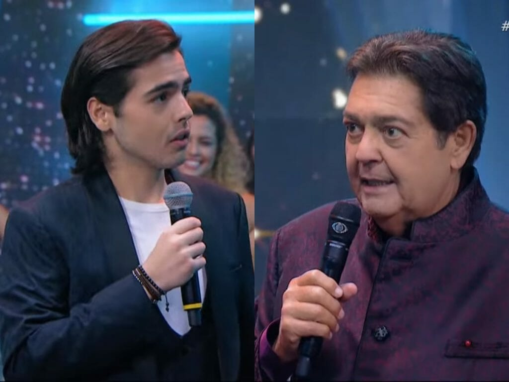 João Guilherme e Fausto Silva no Faustão na Band