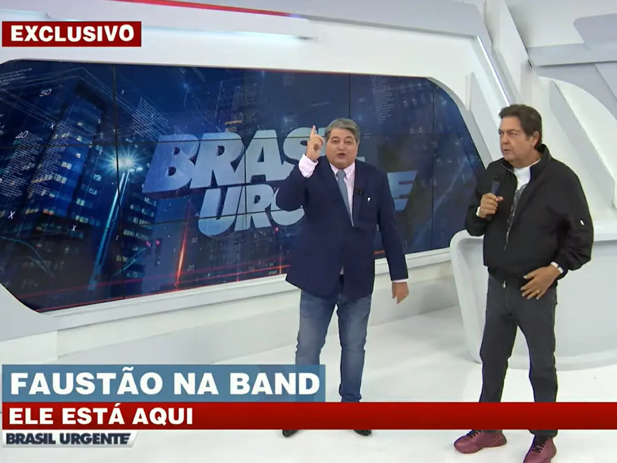 José Luiz Datena e Fausto Silva no Brasil Urgente