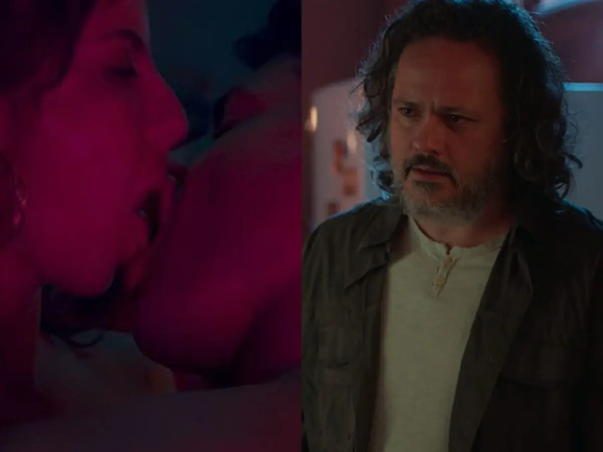 Lara (Andréia Horta), Christian (Cauã Reymond) e Mateus (Danton Mello) de Um Lugar ao Sol