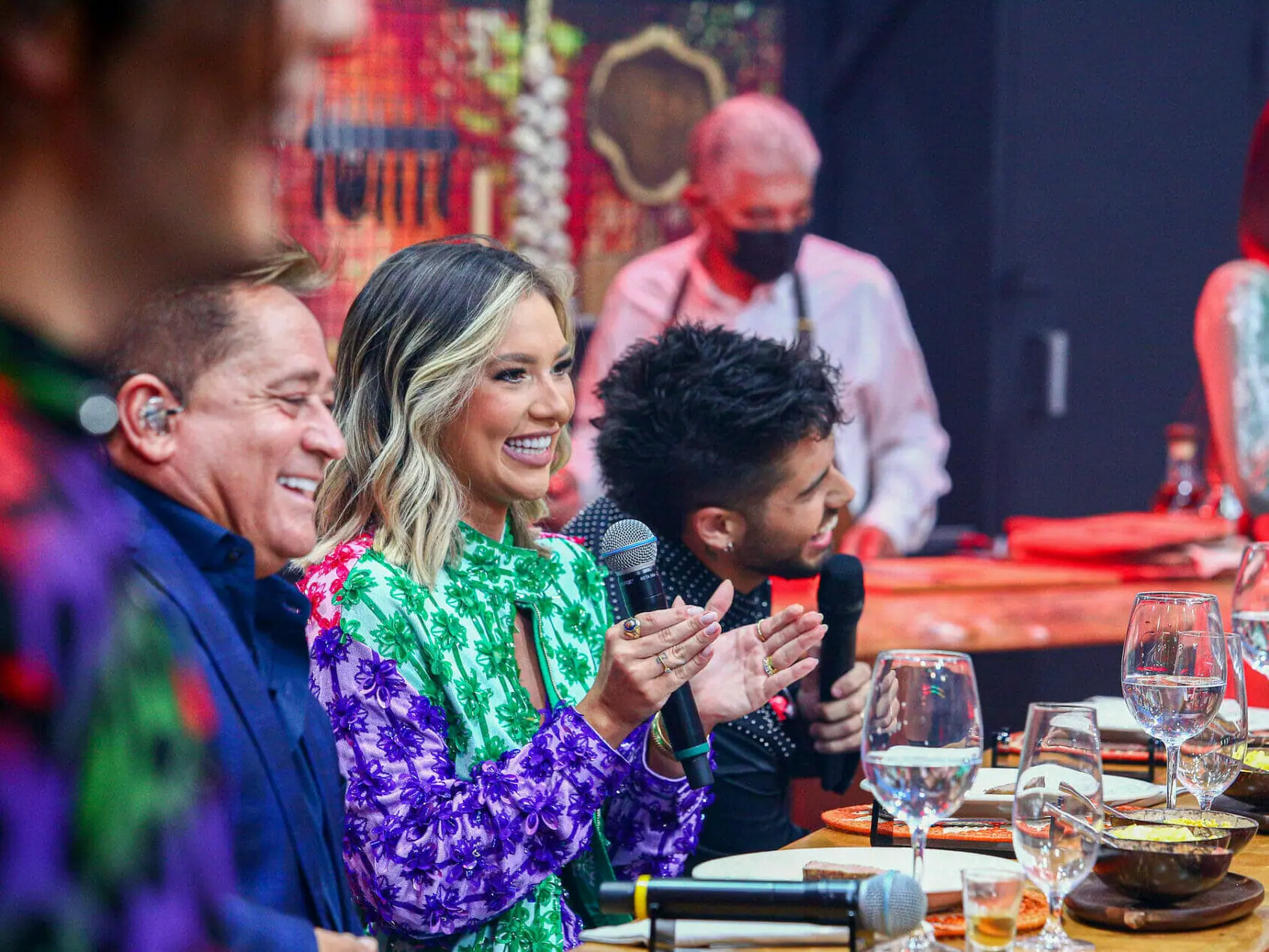 Leonardo, Virgínia e Zé Felipe no Faustão na Band