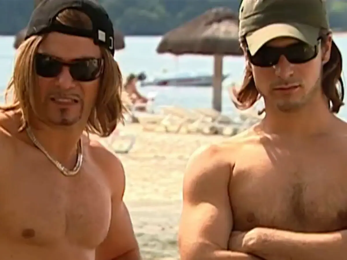 Lopo (Leonardo Vieira) e Murilo (Sérgio Abreu) de Prova de Amor