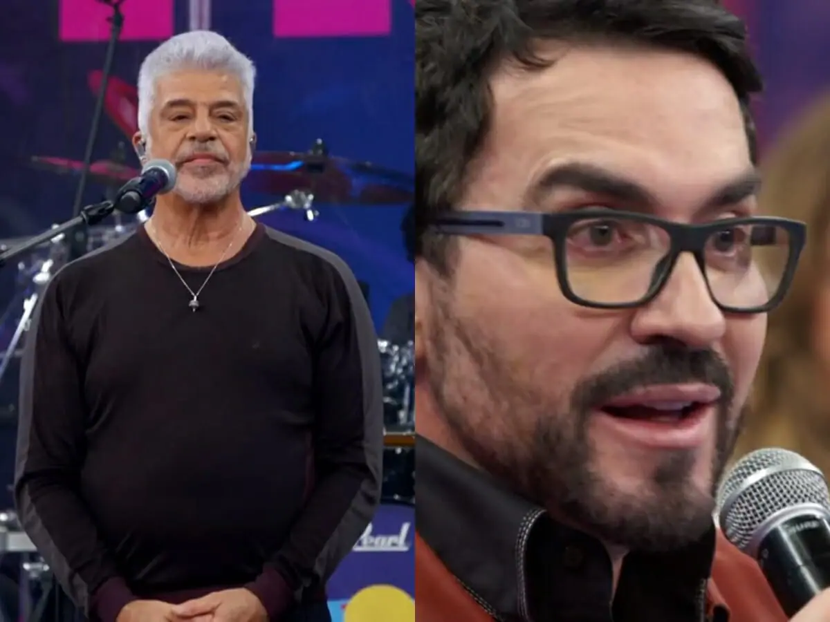 Lulu Santos e padre Fábio de Melo no Altas Horas