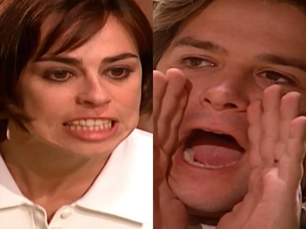 Maysa (Daniela Escobar) e Lucas (Murilo Benício) de O Clone