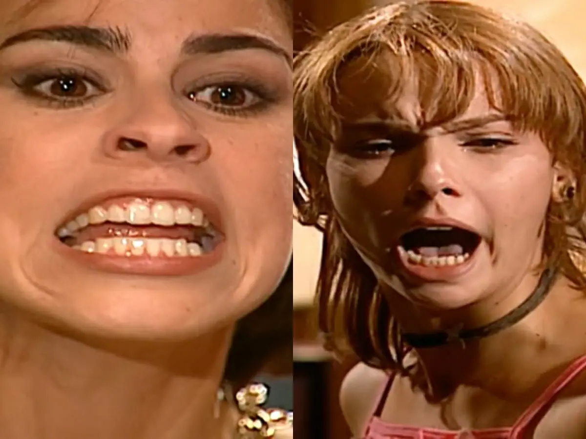 Maysa (Daniela Escobar) e Mel (Débora Falabella) de O Clone