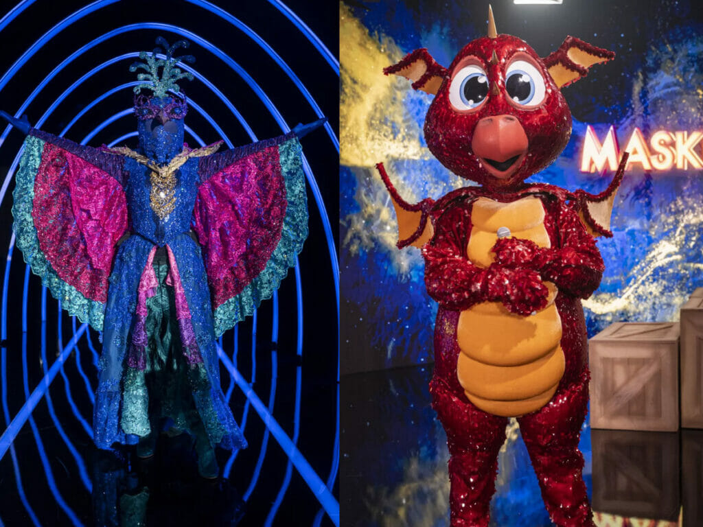 Pavão e Dragão do The Masked Singer Brasil (Divulgação)