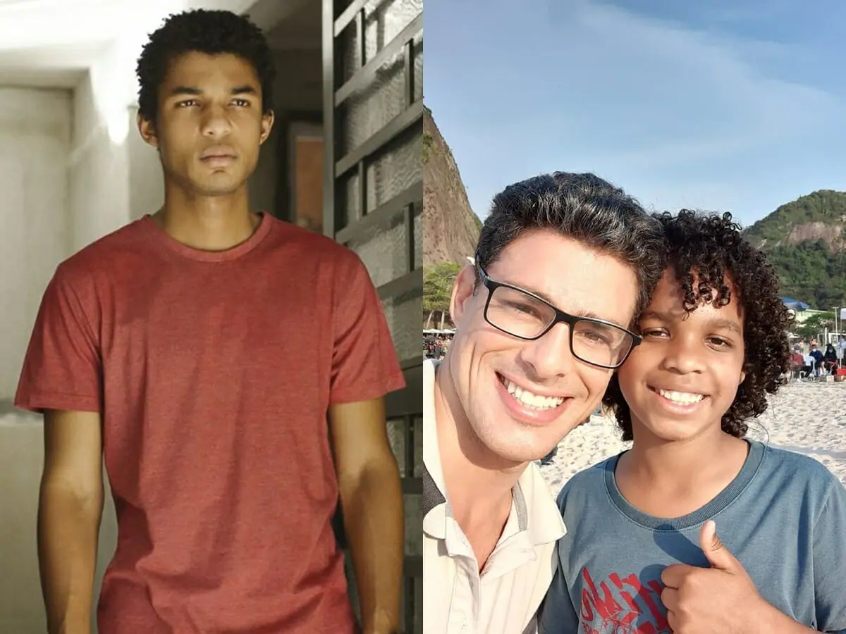 Ravi (Juan Paiva), Christian (Cauã Reymond) e Francisco (Julio Cezar Cirilo) de Um Lugar ao Sol