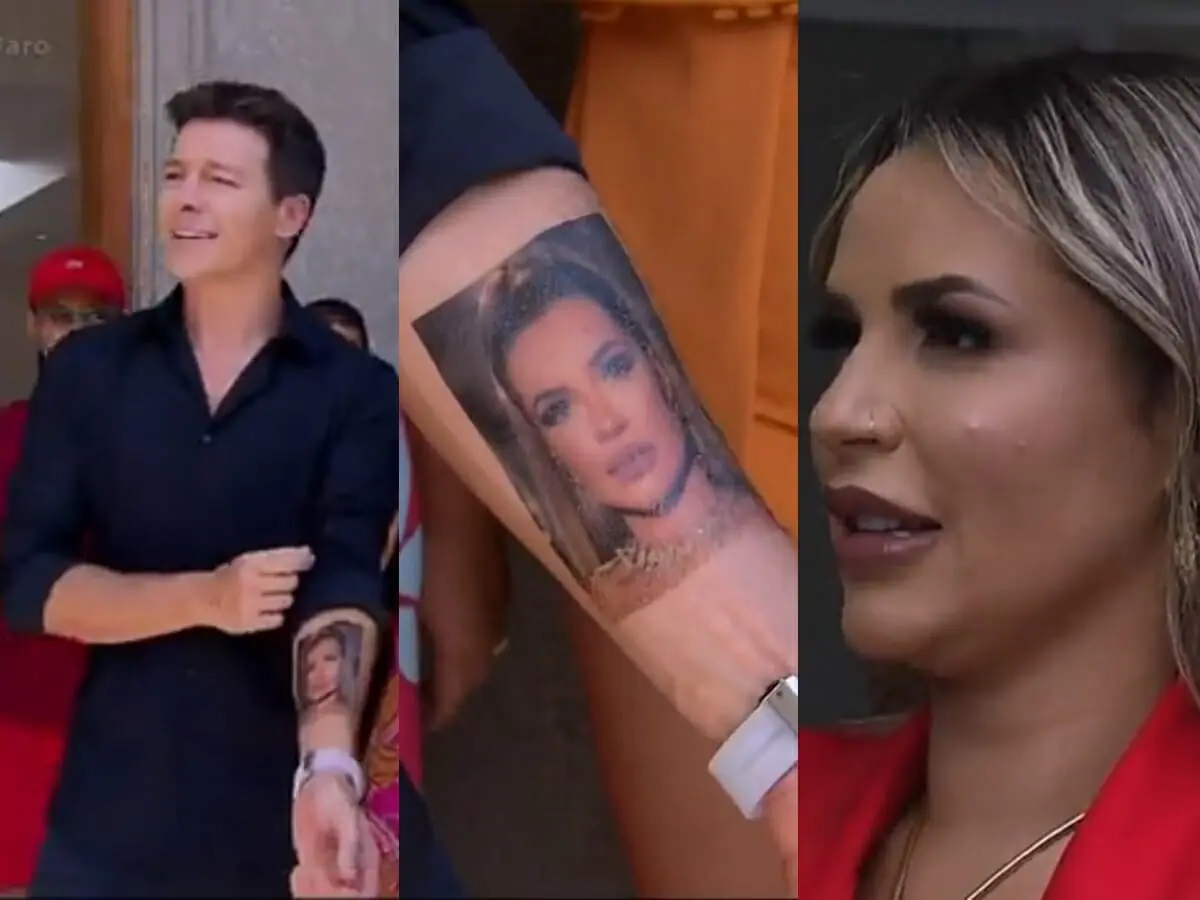 Rodrigo Faro e Deolane Bezerra no Hora do Faro