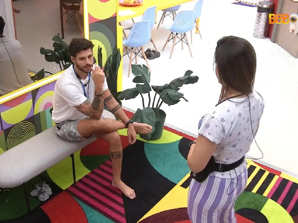 Rodrigo e Laís no BBB 22 (Reprodução/GloboPlay)