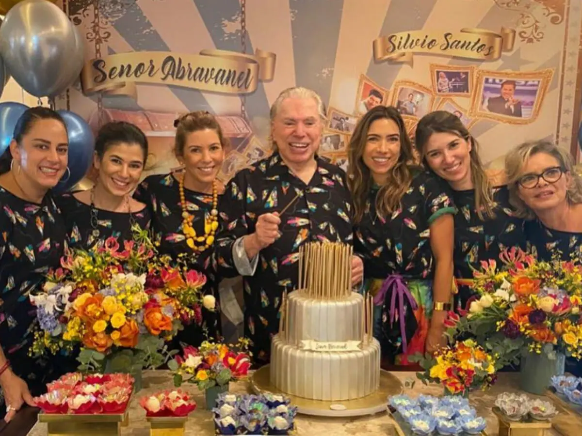 Silvio Santos e suas seis filhas. Qual delas é a mãe de Tiago Abravanel, do BBB 22 (Reprodução)