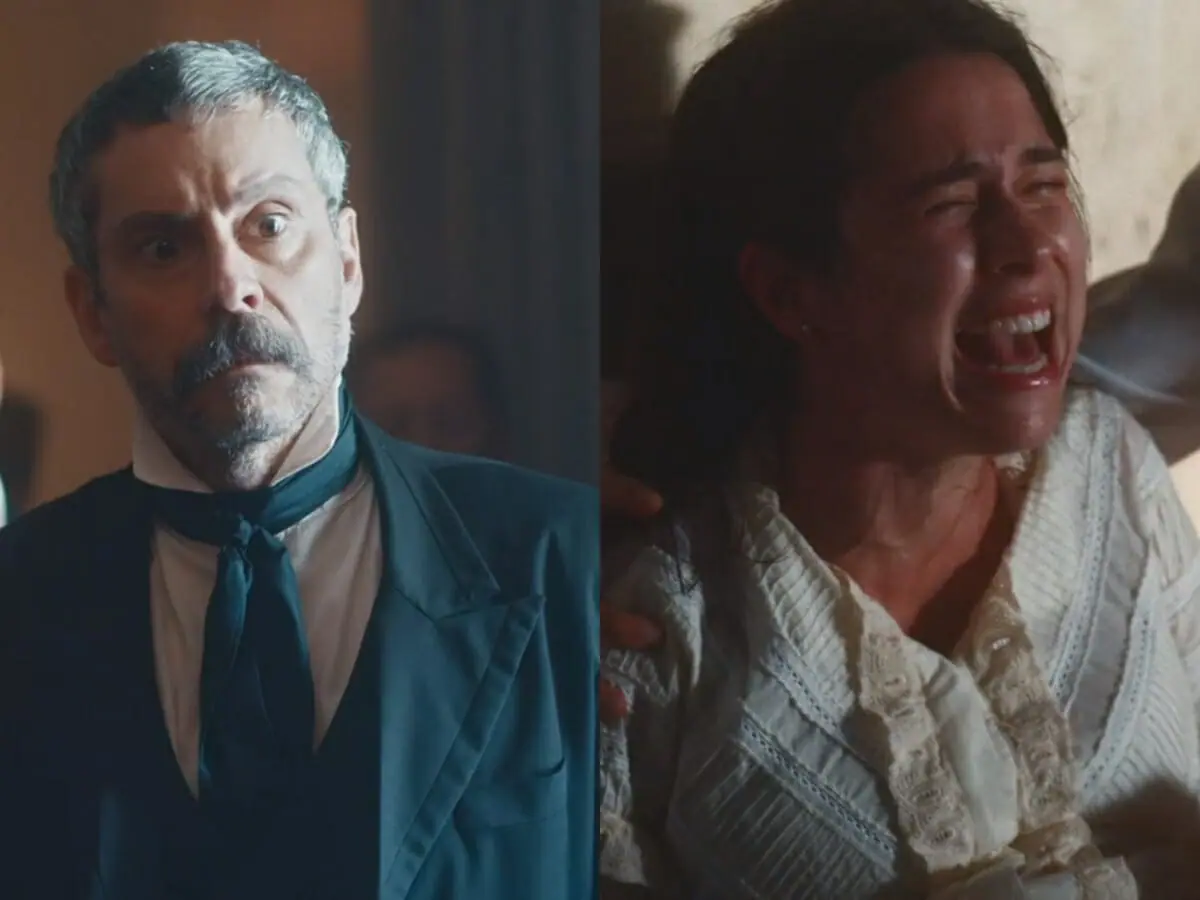 Tonico (Alexandre Nero) e Dolores (Daphne Bozaski) de Nos Tempos do Imperador