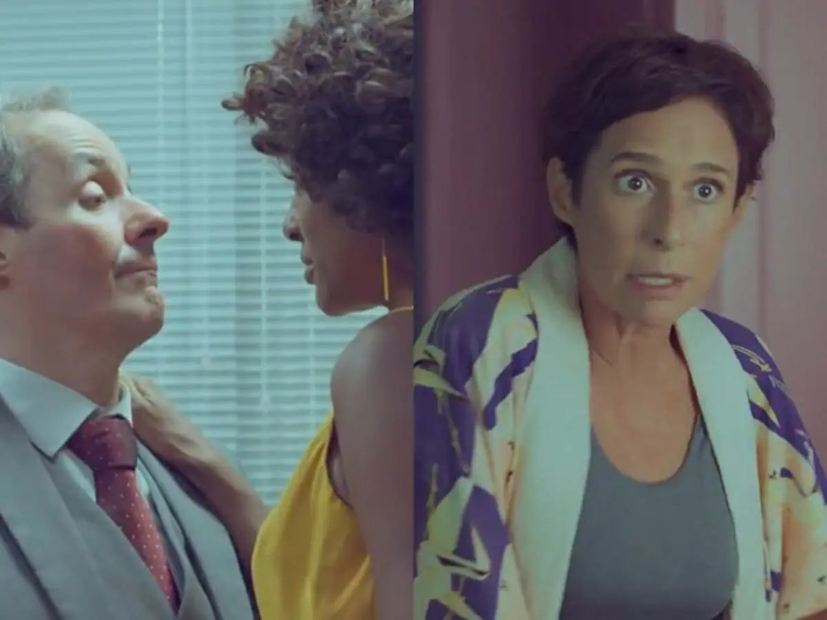 Túlio (Daniel Dantas), Ruth (Pathy Dejesus) e Rebeca (Andrea Beltrão) de Um Lugar ao Sol