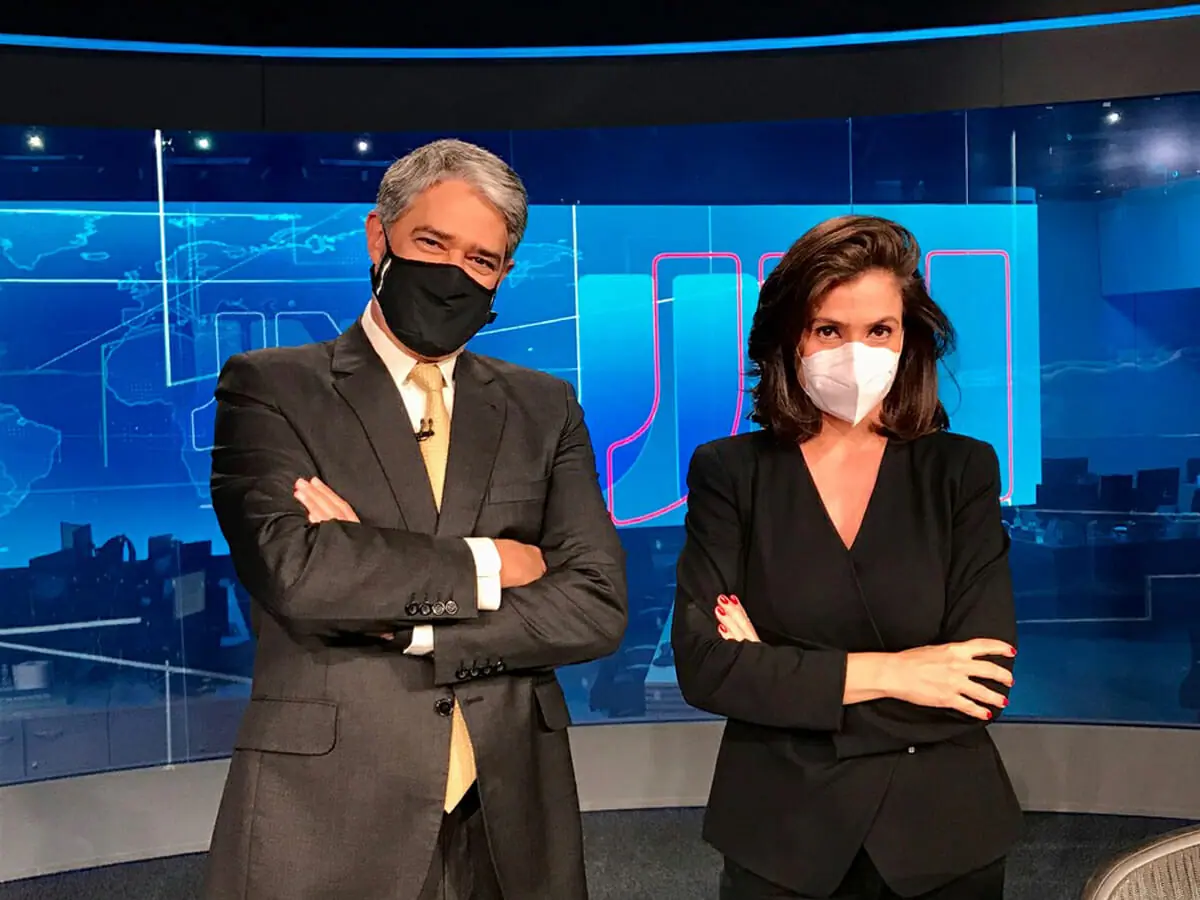 William Bonner e Renata Vasconcellos no Jornal Nacional