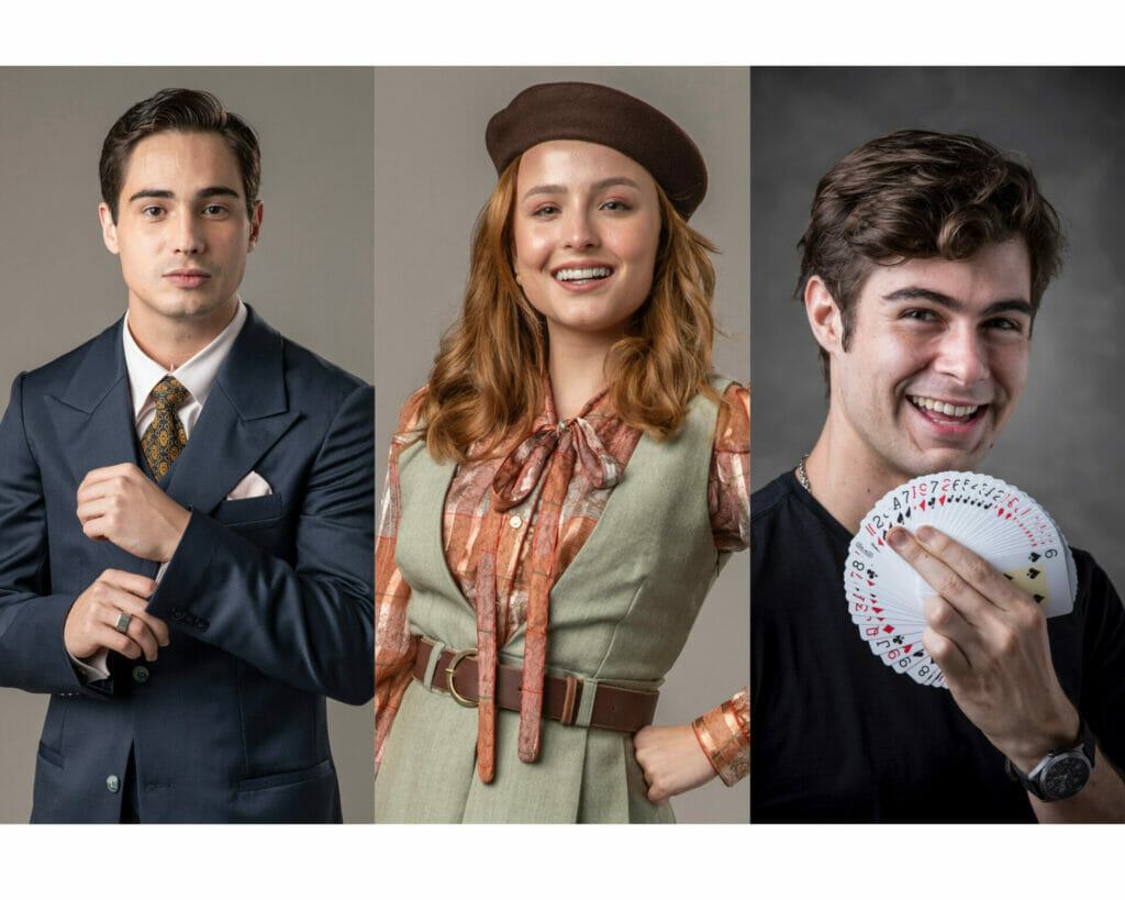 Joaquim (Danilo Mesquita), Isadora (Larissa Manoela) e Davi (Rafa Vitti) de Além da Ilusão (Divulgação)