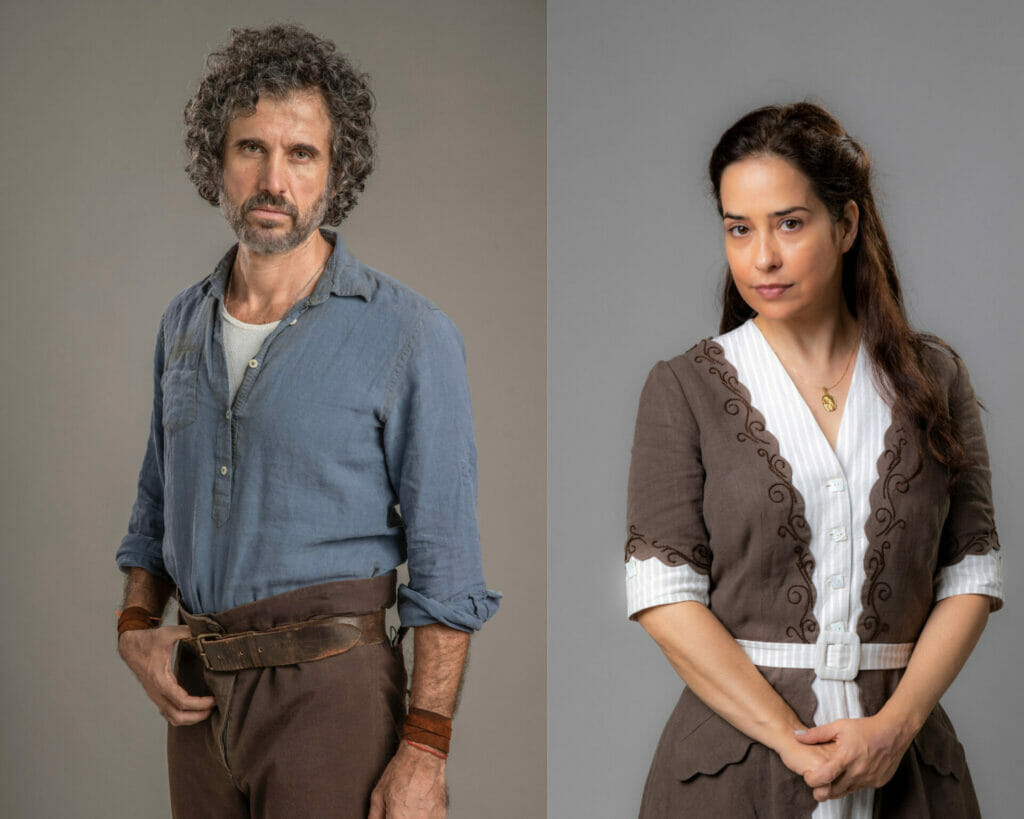 Leônidas (Eriberto Leão) e Heloísa (Paloma Duarte) de Além da Ilusão (Divulgação)