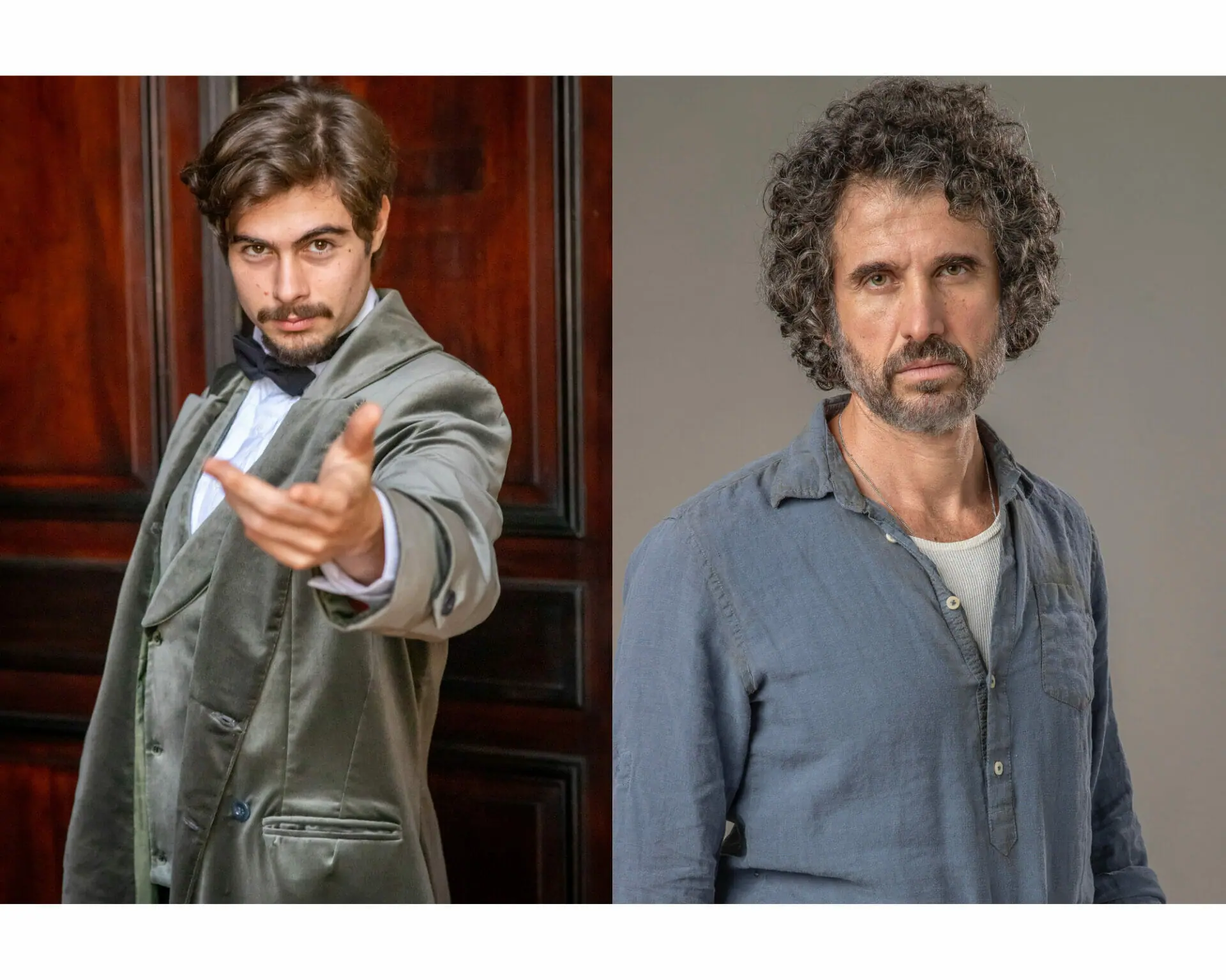 Davi (Rafa Vitti) e Leônidas (Eriberto Leão) de Além da Ilusão (Divulgação)
