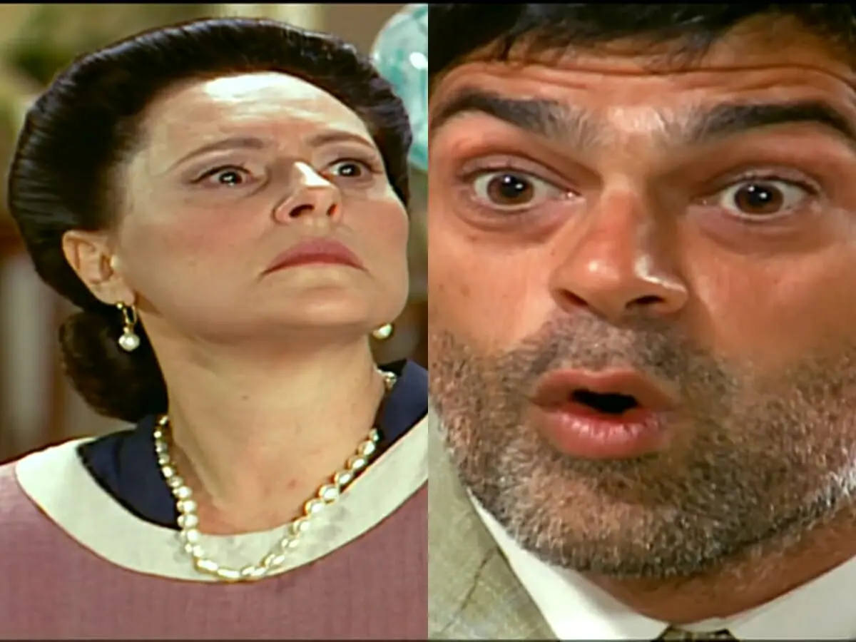 Agnes (Elizabeth Savala) e Rafael (Eduardo Moscovis) de Alma Gêmea