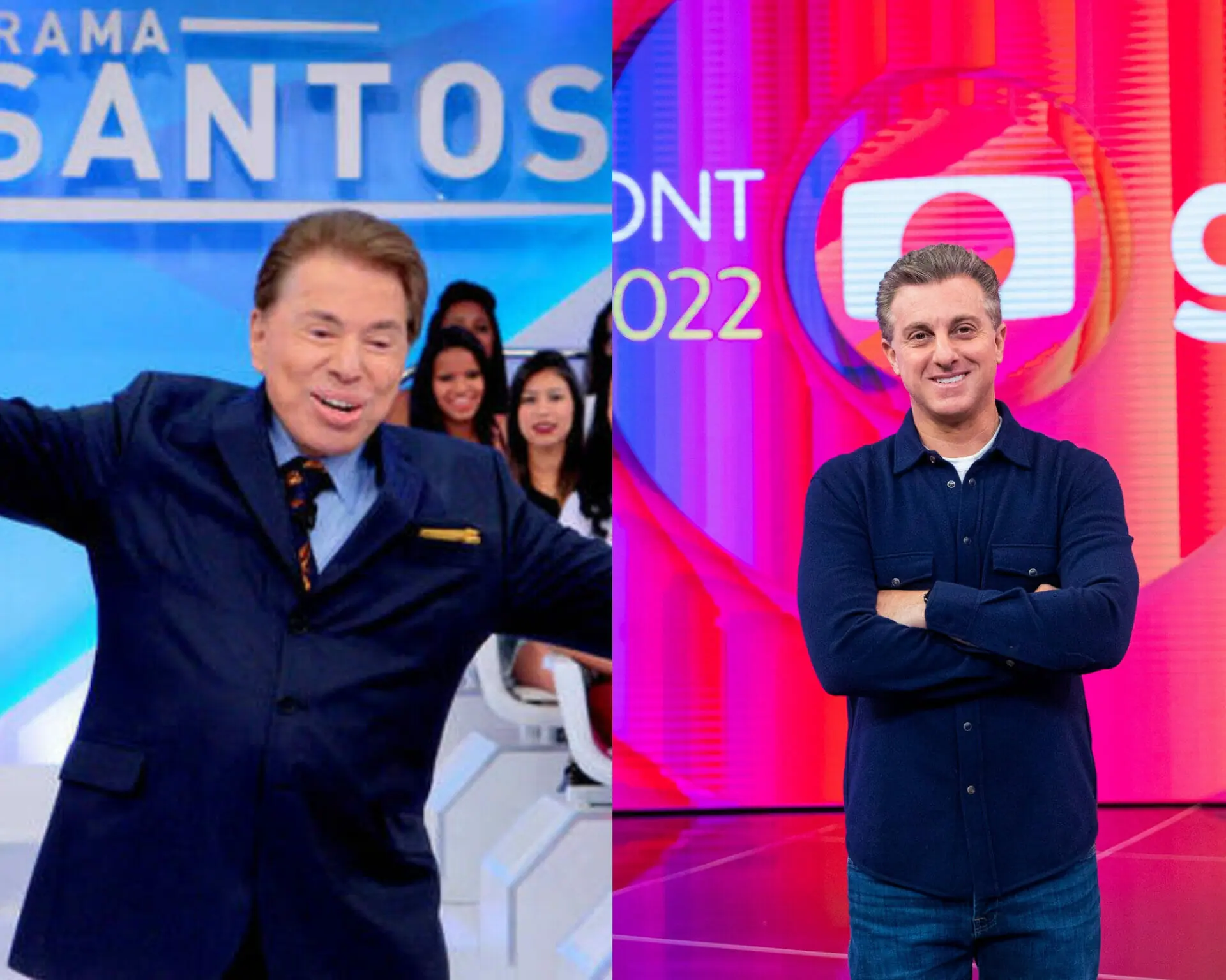 Silvio Santos e Luciano Huck (Divulgação)