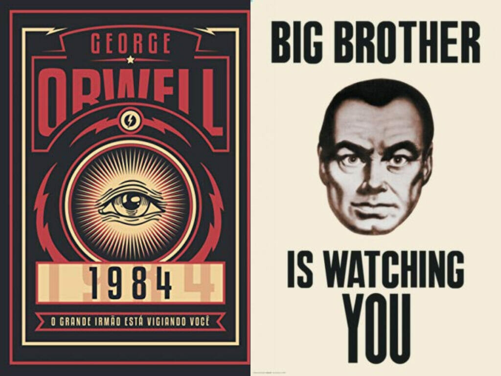 Capa do livro 1984 e o Grande Irmão, inspiração para o BBB