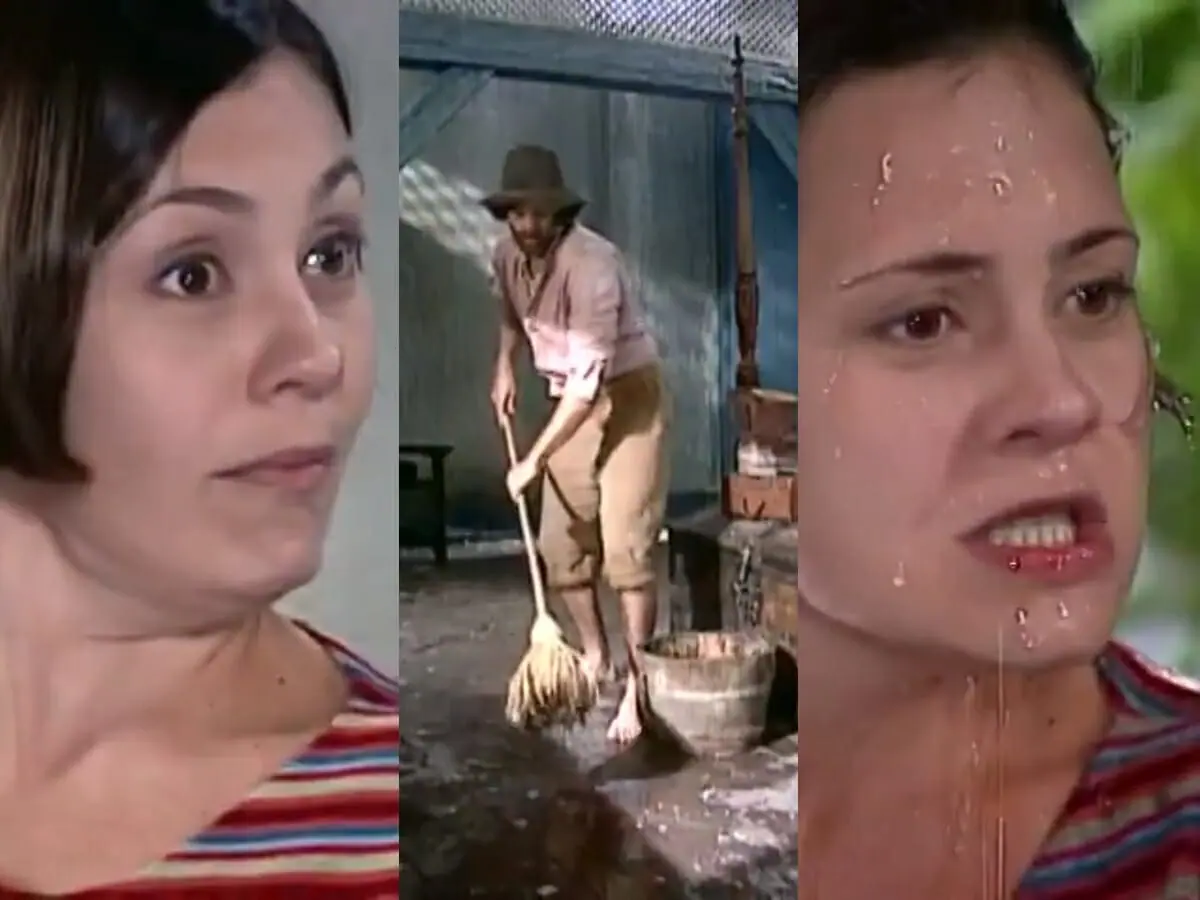 Catarina (Adriana Esteves) e Petruchio (Eduardo Moscovis) de O Cravo e a Rosa