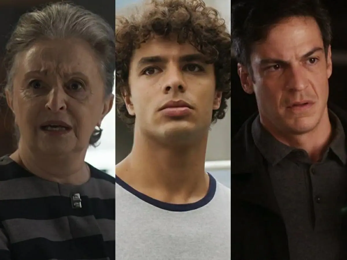 Celina (Ana Lucia Torre), Tigrão (Matheus Abreu) e Guilherme (Mateus Solano) de Quanto Mais Vida, Melhor!