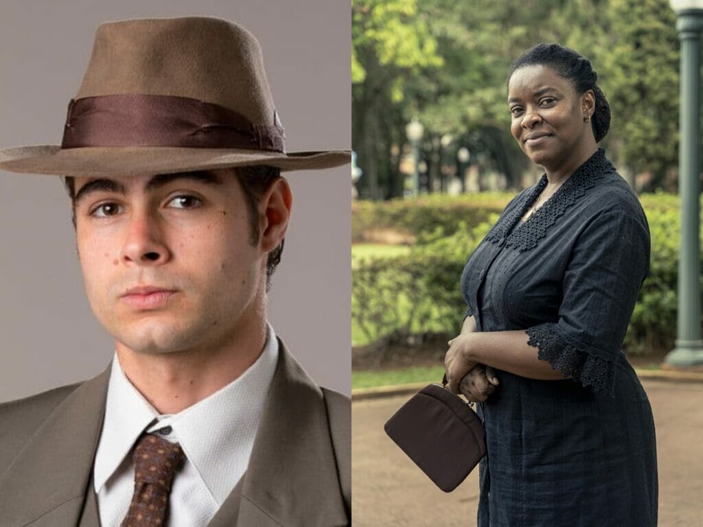 Davi (Rafael Vitti) e Augusta (Olivia Araújo) de Além da Ilusão