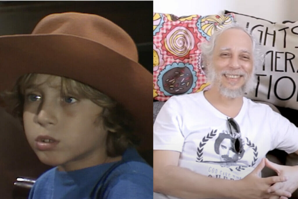 O ator Oberdan Júnior em Amor com Amor se Paga e atualmente (Reprodução/Globo)