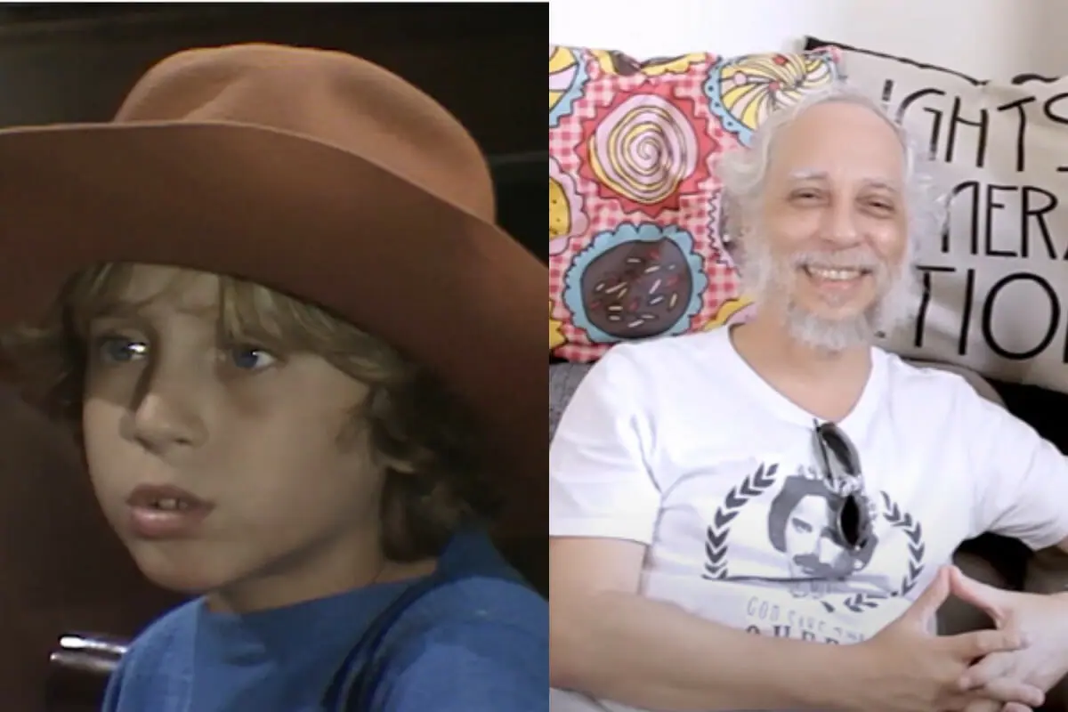 O ator Oberdan Júnior em Amor com Amor se Paga e atualmente (Reprodução/Globo)