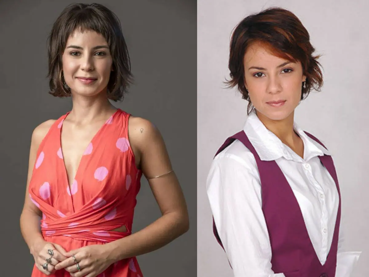 Andréia Horta em Um Lugar ao Sol e Chamas da Vida (Reprodução/Globo/Record TV)