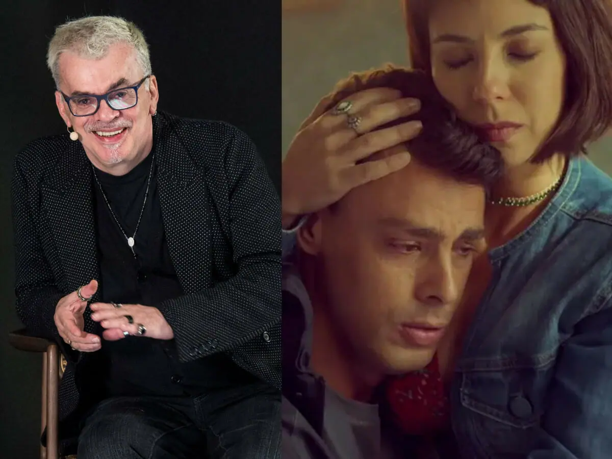 Walcyr Carrasco e protagonistas de Um Lugar ao Sol (Reprodução/Globo)