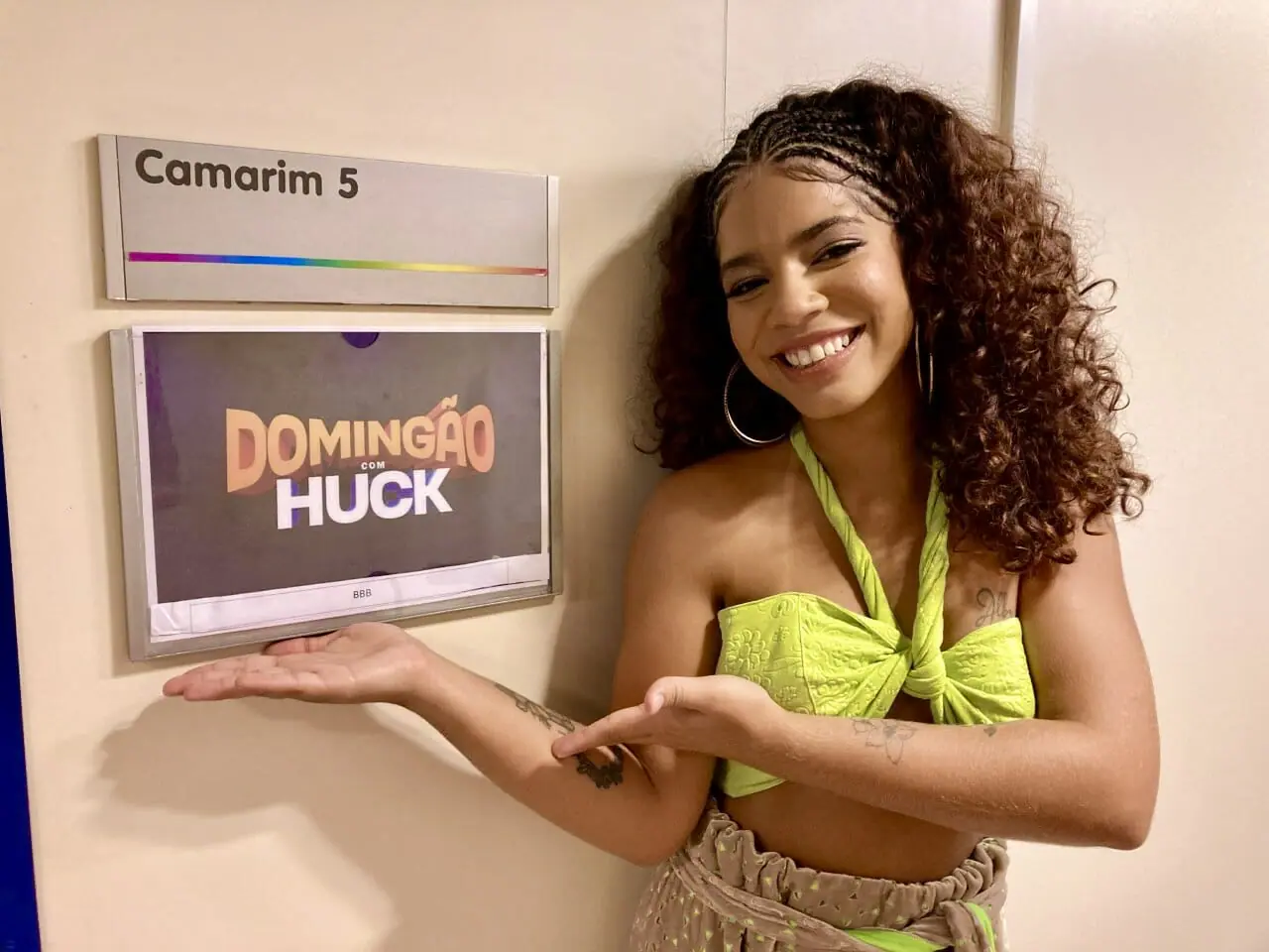 A ex-BBB Maria participa do quadro 'O Domingão tá Vendo' desse domingo (Divulgação)