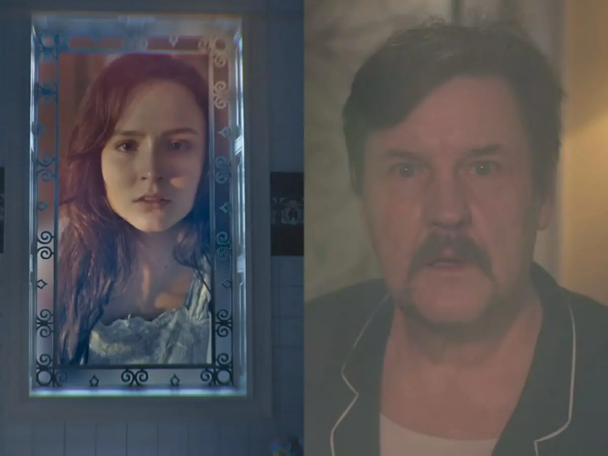 Elisa (Larissa Manoela) e Matias (Antonio Calloni) de Além da Ilusão