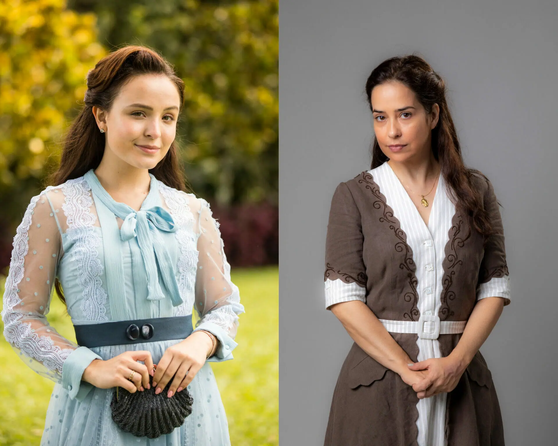 Elisa (Larissa Manoela) e Heloísa (Paloma Duarte) de Além da Ilusão (Divulgação)