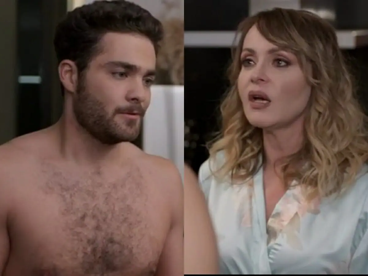 Fernanda (Gaby Spanic) dispensa Gonçalo (Carlos Said) em Se Nos Deixam (Reprodução: Televisa)