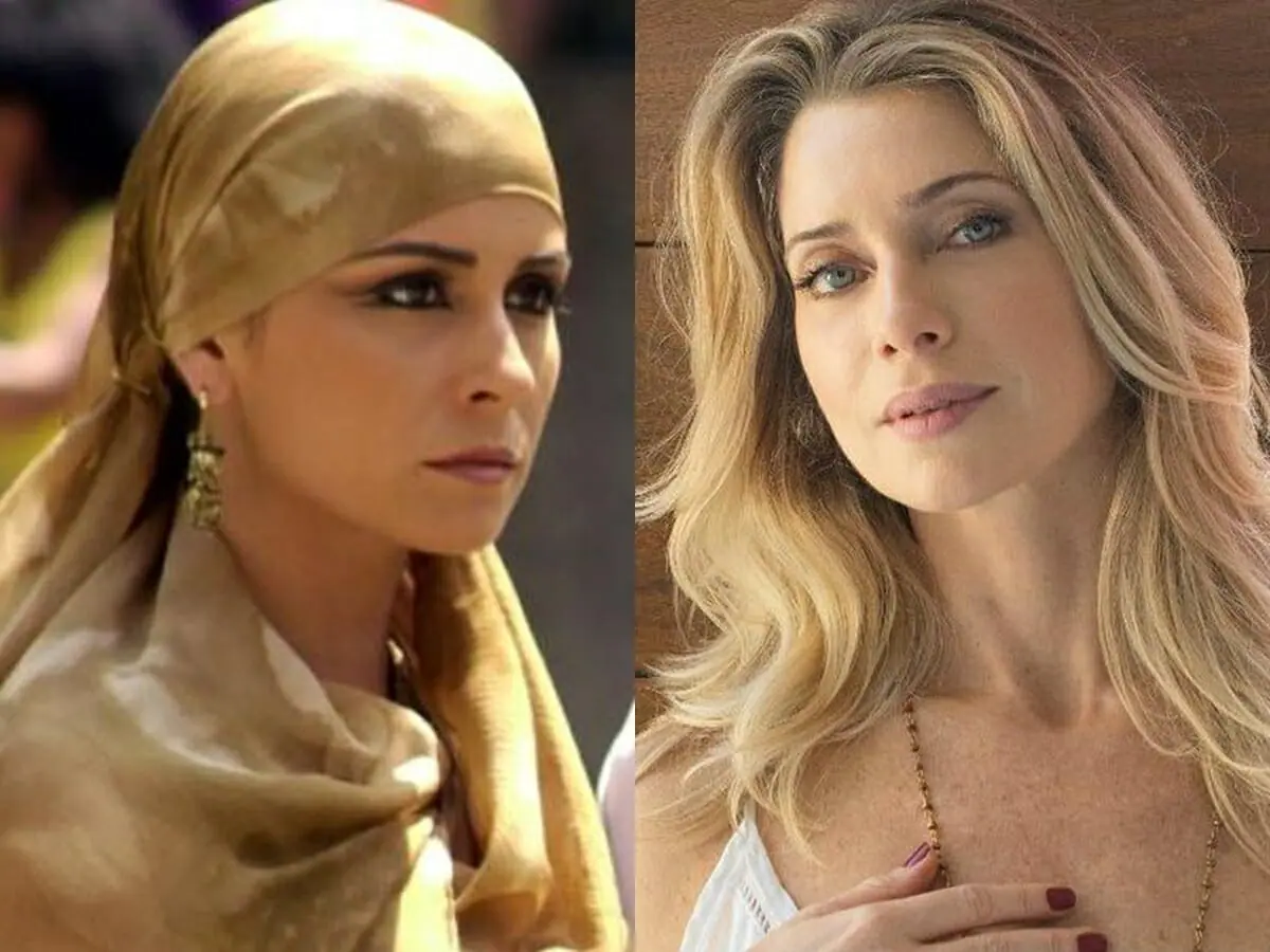 Giovanna Antonelli como Jade em O Clone e a atriz Letícia Spiller (Reprodução: Globo/Instagram)