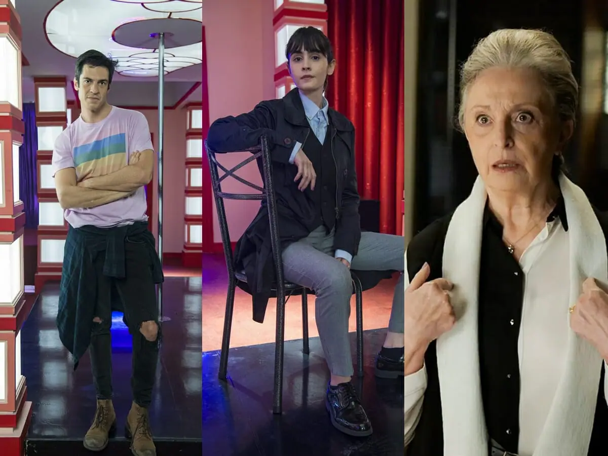 Guilherme (Mateus Solano), Flávia (Valentina Herszage) e Celina (Ana Lucia Torre) de Quanto Mais Vida, Melhor!