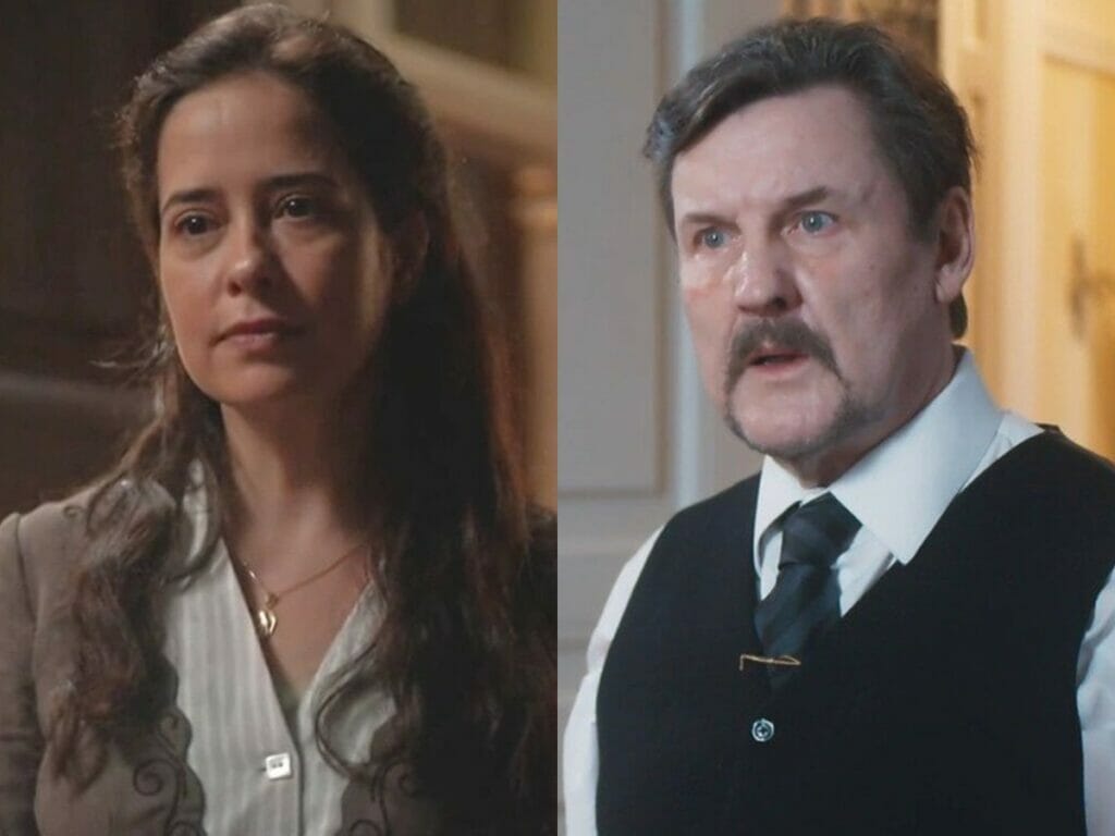 Heloísa (Paloma Duarte) e Matias (Antonio Calloni) de Além da Ilusão