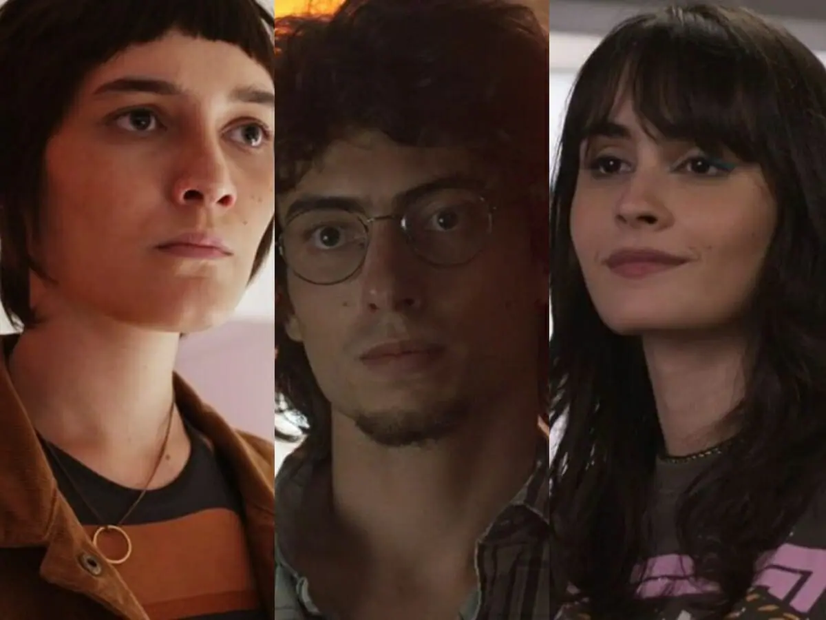Ingrid (Nina Tomsic), Murilo (Jaffar Bambirra) e Flávia (Valentina Herszage) de Quanto Mais Vida, Melhor!