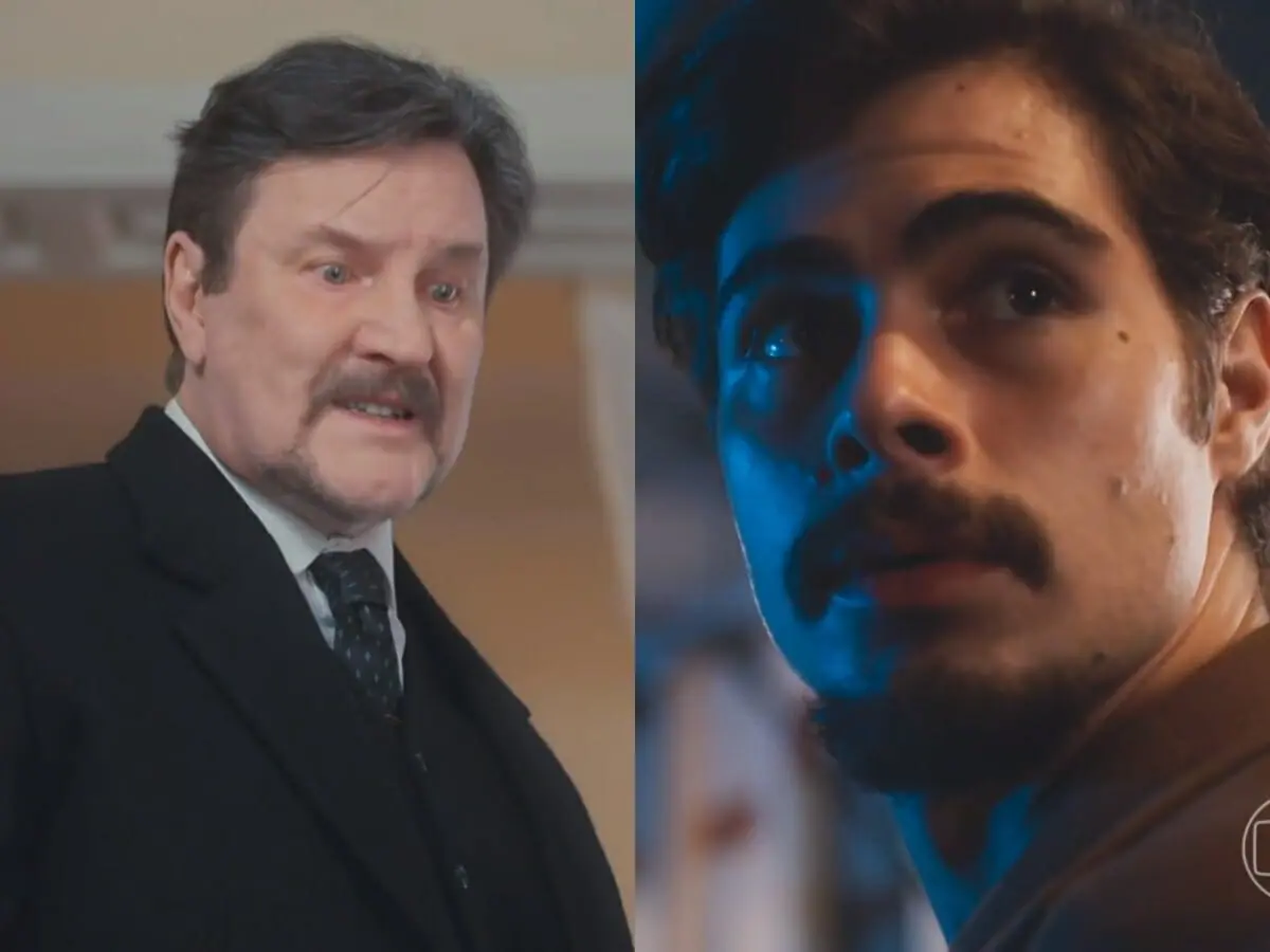 Matias (Antonio Calloni) e Davi (Rafael Vitti) de Além da Ilusão