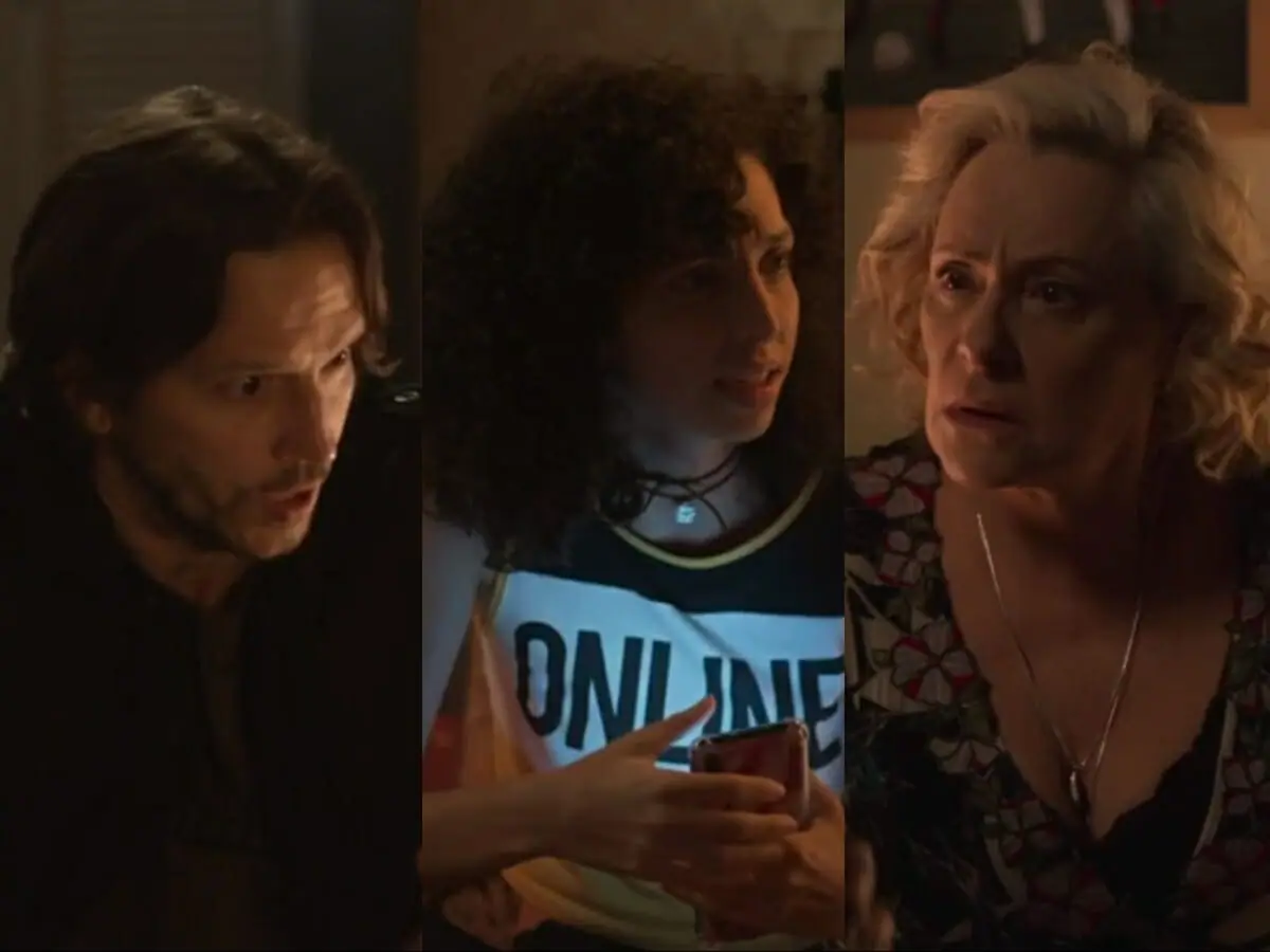 Neném (Vladimir Brichta), Tina (Agnes Brichta) e Nedda (Elizabeth Savala) de Quanto Mais Vida, Melhor!