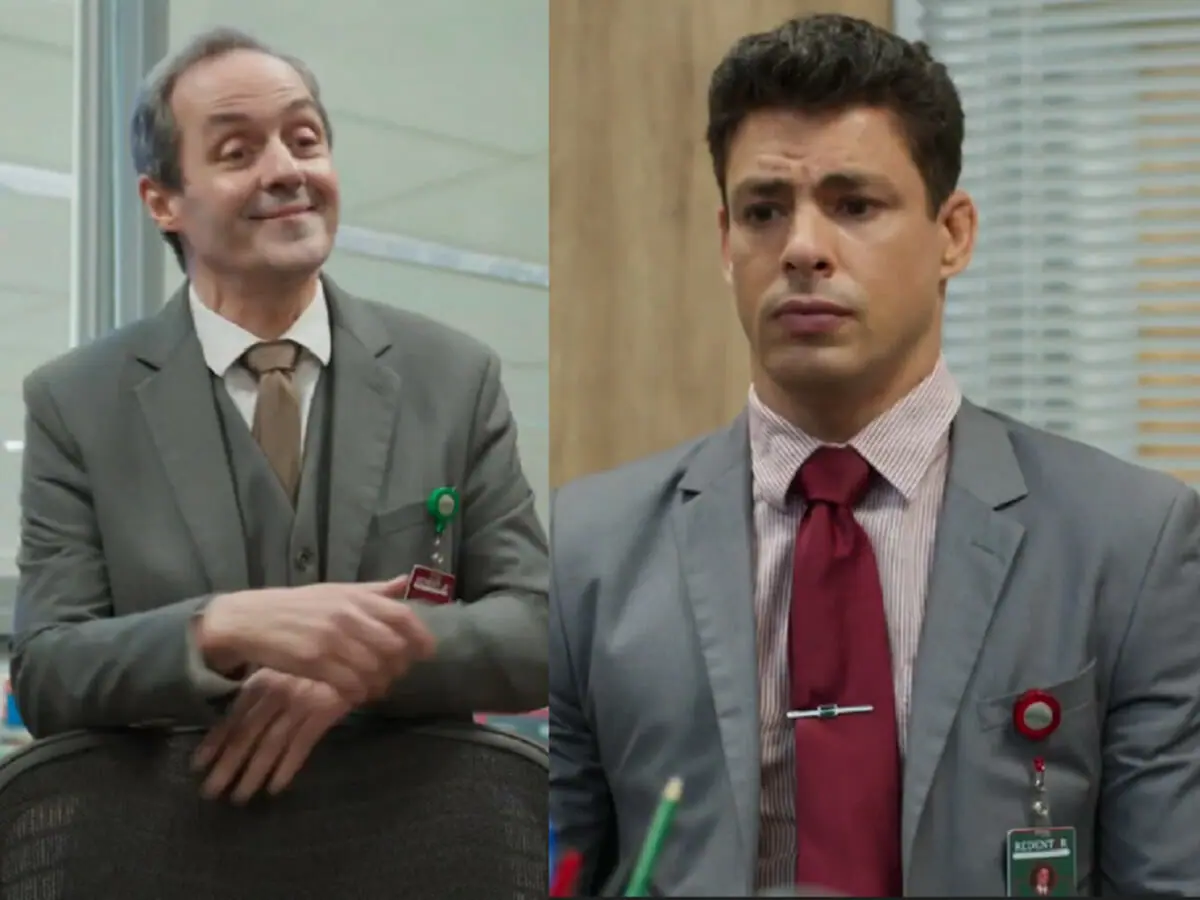 Christian (Cauã Reymond) e Túlio (Daniel Dantas) de Um Lugar ao Sol