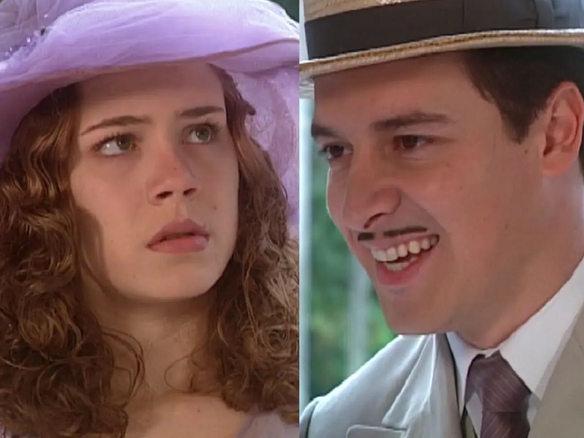 Bianca (Leandra Leal) e Heitor (Rodrigo Faro) de O Cravo e a Rosa