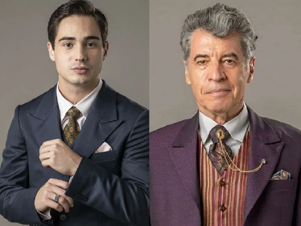 Joaquim (Danilo Mesquita) e Constantino (Paulo Betti) de Além da Ilusão