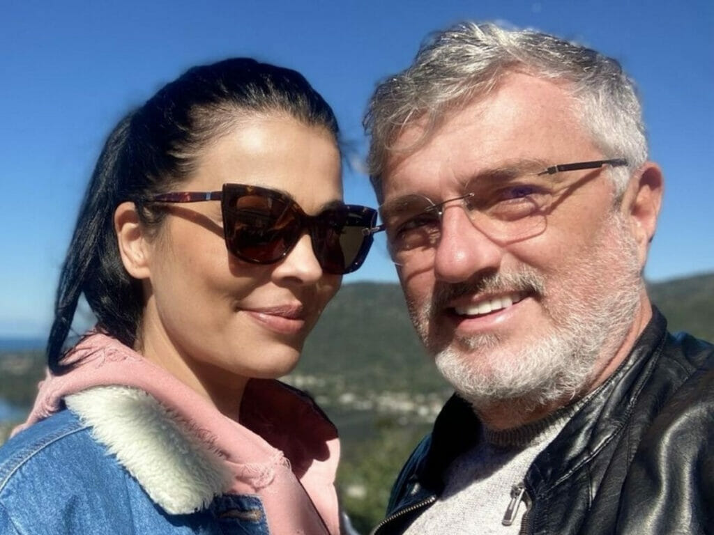 Werner Schünemann e a namorada Luciana Farah (Reprodução)